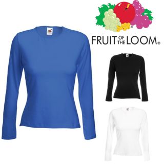 Damen Langarm Shirt Fruit of the Loom XS S M L XL