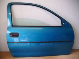 Opel Corsa B Tür rechts Z277 Karibikblau metallic