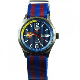 Seiko 5 Sports, Rot Blau Armband Barcelona FC Uhr   SRP303J1 (Made in