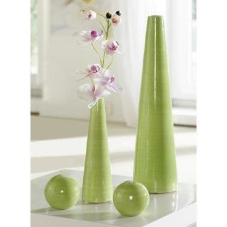 Grüne Keramik Vase, groß maigrün mit zarten Strukturen,  