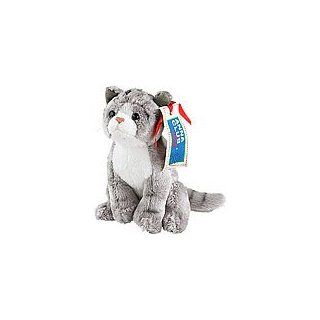 Anna Club Plüsch Katze   grau weiß getigert, 15 cm 
