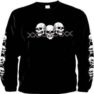 Totenkopf Gothic Sweater Biker Skull Sweatshirt *9652