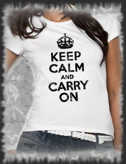 Retro, T Shirt Keep calm and carry onVintage distressed