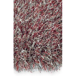 Shaggy Hochflor Teppich ArteEsp. Lounge Collection Rot/Grau 120x180 cm