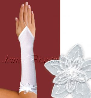 fingerlose Brauthandschuhe Handschuhe transparent weiss ivory