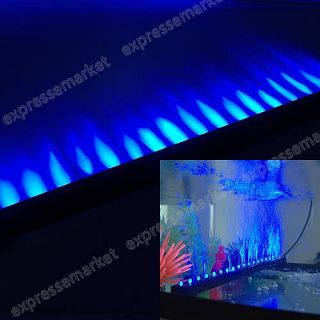 18 LED Aquarium Fische Lampe blaue Licht Deko mit Bubble Blasen für
