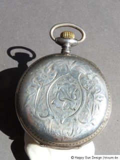 Antike 84 Silber Sprungdeckel Taschenuhr Uhr Nr. 5034