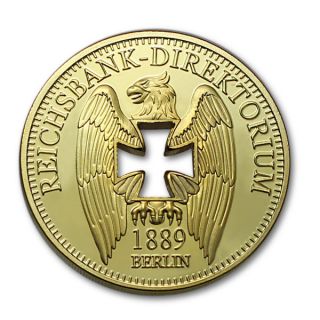 1889 Reichsadler Deutsches Reich Handwerk Muenze eiserne Kreuz Gold