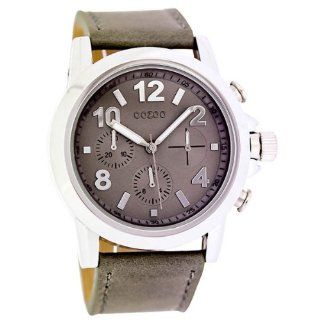 Oozoo Damen Armbanduhr XL Chronograph Leder C4570 Grey