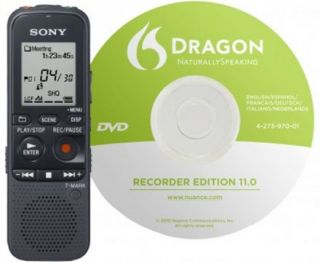 Sony digitales Diktiergerät ICD PX312D 2GB Spracherkennungssoftware