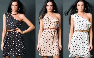 Longtop Minikleid Sommerkleid Style Partykleid Sexy Tunika Dots Kleid