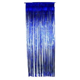 Blauer Lamettavorhang Vorhang Lametta blau 91x244 cm 