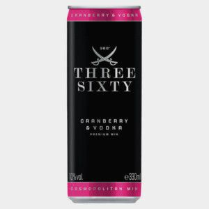 24 x 330ml Three Sixty Wodka & Cranberry 10% (1L=8,34€)