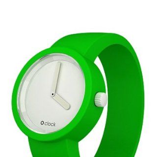 Clock Unisex Armbanduhr Analog Silikon weiss grün OCW01 M