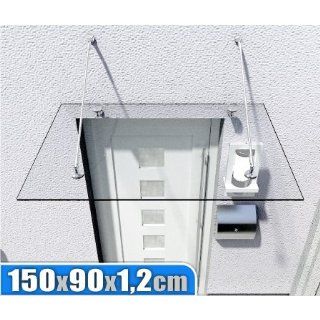 Glasvordach Vordach Haustürdach 150 x 90 VSG Verbundsicherheitsglas