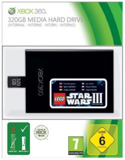 Xbox 360 Festplatte 320 GB HD inkl Lego Star Wars III code NEU