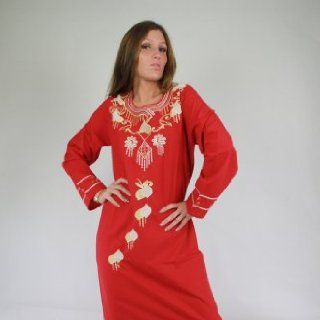 Damen Kaftan Hauskleid aus 1001 Nacht, Größe 5XL, rot