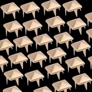 100X 8X8mm Metall DIY Pyramiden Nieten Ziernieten Gothic Golden Farbe
