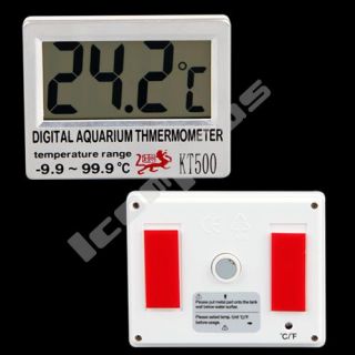 LCD Anzeige Aquarium Thermometer Wassertests bis +99.9°C zum Kleben