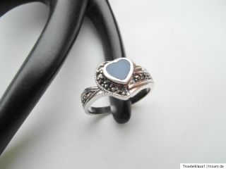 Toller MARKASIT Silber Ring,,925 gestempelt,mit blauen Farbstein,,TOP