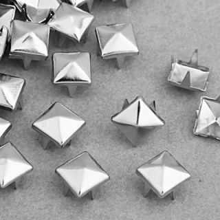 100 8mm Stücke Nieten DIY Pyramidennieten Ziernieten Silber Fa