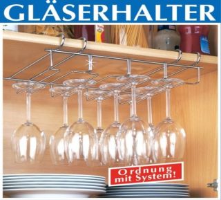 Glaeserhalter Chrom Glashalter Glaeserregal Bar Glas Regal Halter
