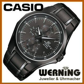 Casio Edifice Herren Uhr Chronograph Day/Date EF 339BK 1A1VEF