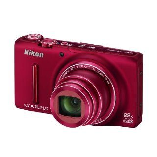 Nikon Coolpix S9500 Digitalkamera 3 Zoll rubin rot Kamera
