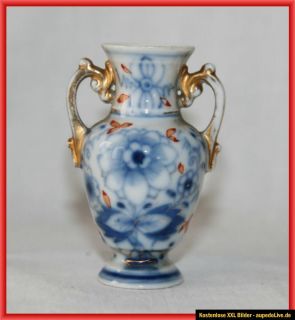 Porzellan Vase um 1900 für herrschaftliche Puppenstube/Haus, gemarkt