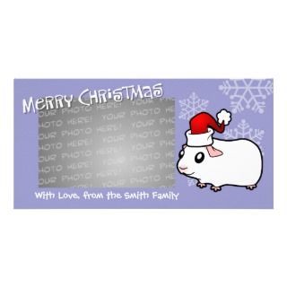 Christmas Guinea Pig (dalmatian) Photo Greeting Card
