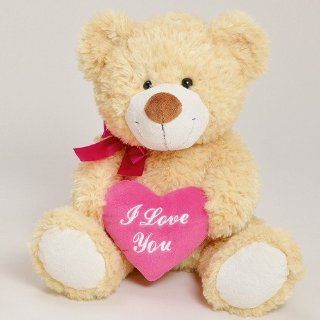 Teddybär Plüschbär mit Herz Teddy Bär beige I Love You 20 cm