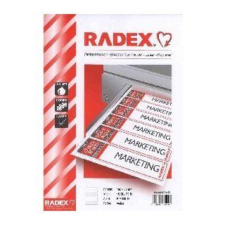 RADEX Ordnerrücken Etiketten, 190 x 58 mm, gelb, KP von RADEX
