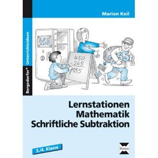 Lernstationen Mathematik Schriftliche Subtraktion 3. und 4. Klasse