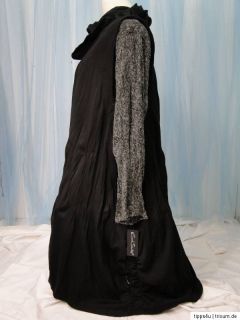 Lagenlook Sarah Santos Kleid Tunika crinkle Stiefelkleid schwarz Gr