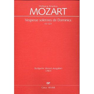 Mozart Vesperae solennes de Dominica (KV 321). Partitur 