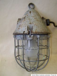 Alte explosionsgeschützte Fabriklampe Loft Lampe, Ex Leuchte, Bauhaus