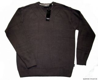 NEU Modischer Strick Pullover Baumwolle braun L 52 54
