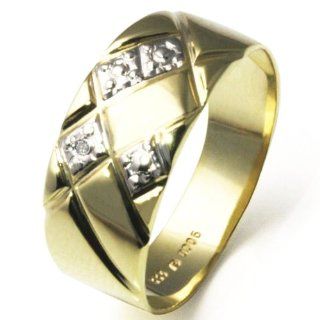 Goldmaid Damen Ring 333 Gold Bicolor 1 Diamant Gr. 56 Pr R43GG56