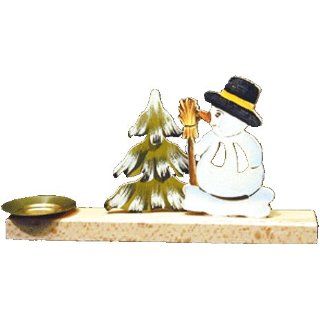 Holz Bastelset 3 D   Kerzenhalter Schneemann   natur Weihnachten