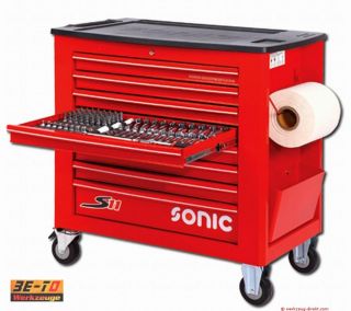 SONIC   S11 Werkstattwagen 644 tlg   Farbe rot 764417