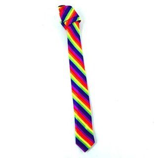 Ties Unlimited Regenbogen schmale Krawatte Bekleidung