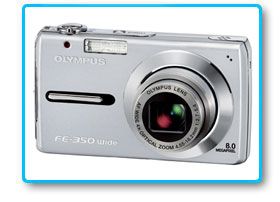 Olympus FE 350 Digitalkamera (8 Megapixel, 4 fach opt. Zoom, 7,6 cm (3