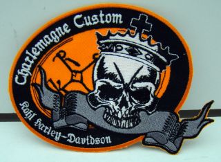 Charlemagne Custom Aufnäher Kohl Harley Davidson 13x 10