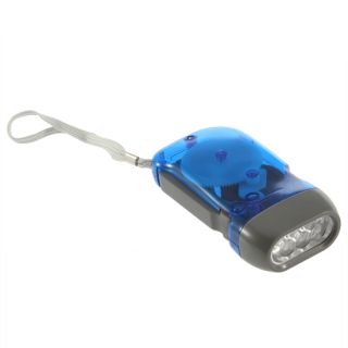 LED Dynamo hand crank Wind up Hand Press Flashlight Torch Light