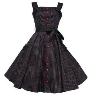 Hell Bunny 50er Party Pin Up Kleid Gery Rot Punkte 