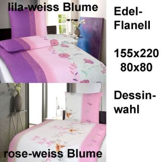 Bettwäsche Biber Edel Flanell 155x220 Baumwolle ÖKOTEX