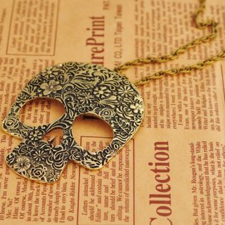 Halskette Skull Europäische Schmuck Lange Kette lady necklace /ON0384