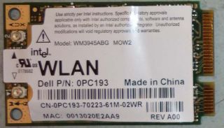Original Intel WLAN Karte WM3945ABG MOW2 Dell