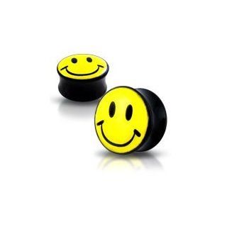 MM Smiley Face Logo schwarz UV Double flackerten Ear Plug