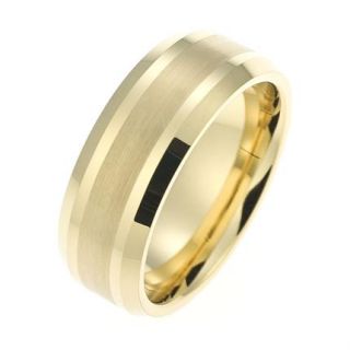 Moderner Wolfram/Tungsten Ring CORE Ringe der EXTRAKLASSE TW012.3/gold